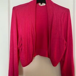 Eliza J bolero knit jacket in pink